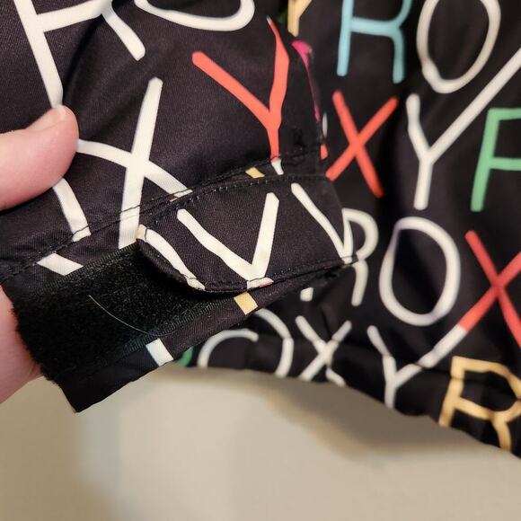 Roxy Girls Black Winter Snow Boarding Coat Size 12 - Picture 4 of 11